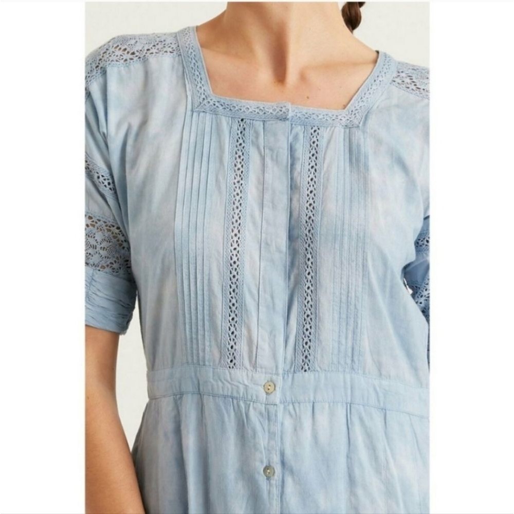 LoveShackFancy Edie Cotton Crochet Lace Midi Dress - Picture 7 of 16
